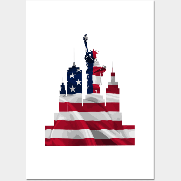 USA T-shirt Wall Art by LIBERTY'S